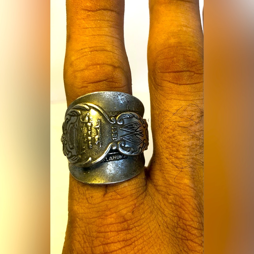 Kansas Handcrafted Unisex Ring. American Heritage Spoon Ring. 1 Of 1 Size 10